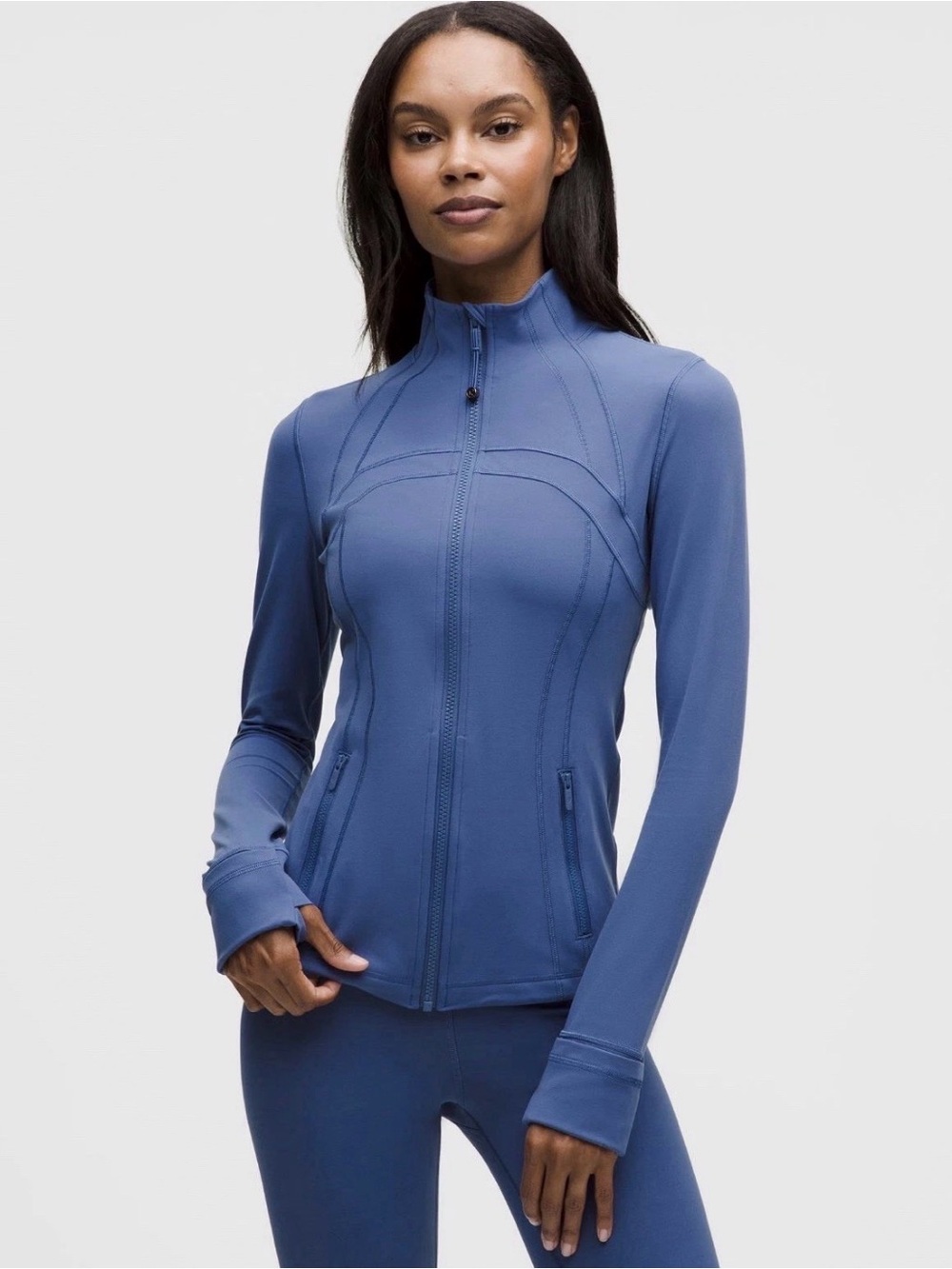 LULULEMON Define Jacket Nulu Brilliant Blue BRBU Size 12 Yoga Gym Exercise HTF